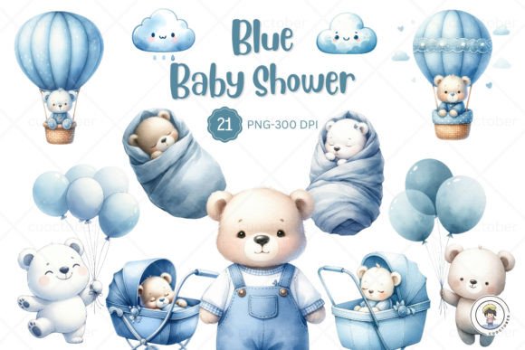 Download Newborn Blue Baby Shower Boy Clipart - Newborn Collection