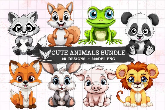 Download Cute Animals Sublimation Clipart - Cute animals sublimation Collection