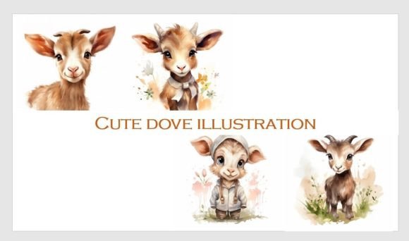 Download Cute Goat Illustration - Cute goat Collection