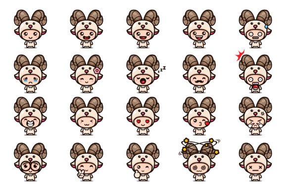 Download Cute Goat Mascot - Cute goat Collection