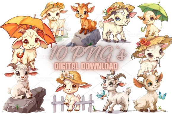 Download Cute Goat Clipart, PNG 5S-24 - Cute goat Collection
