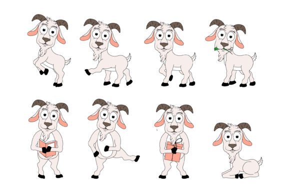 Download Cute Goat Animal Cartoon Graphic - Cute goat Collection