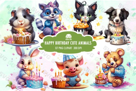 Download Happy Birthday Cute Animals Sublimation - Cute animals sublimation Collection