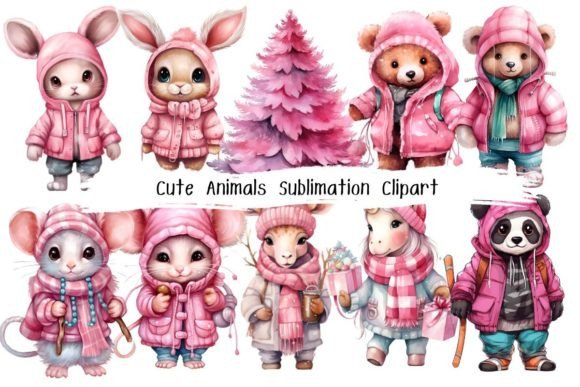 Download Cute Animals Sublimation Clipart - Cute animals sublimation Collection